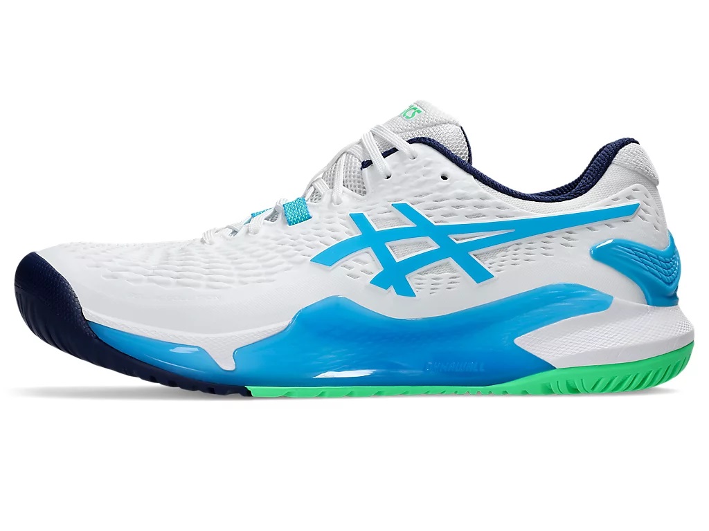 Asics Gel-Resolution 9 Men Shoe - White-Digital Aqua