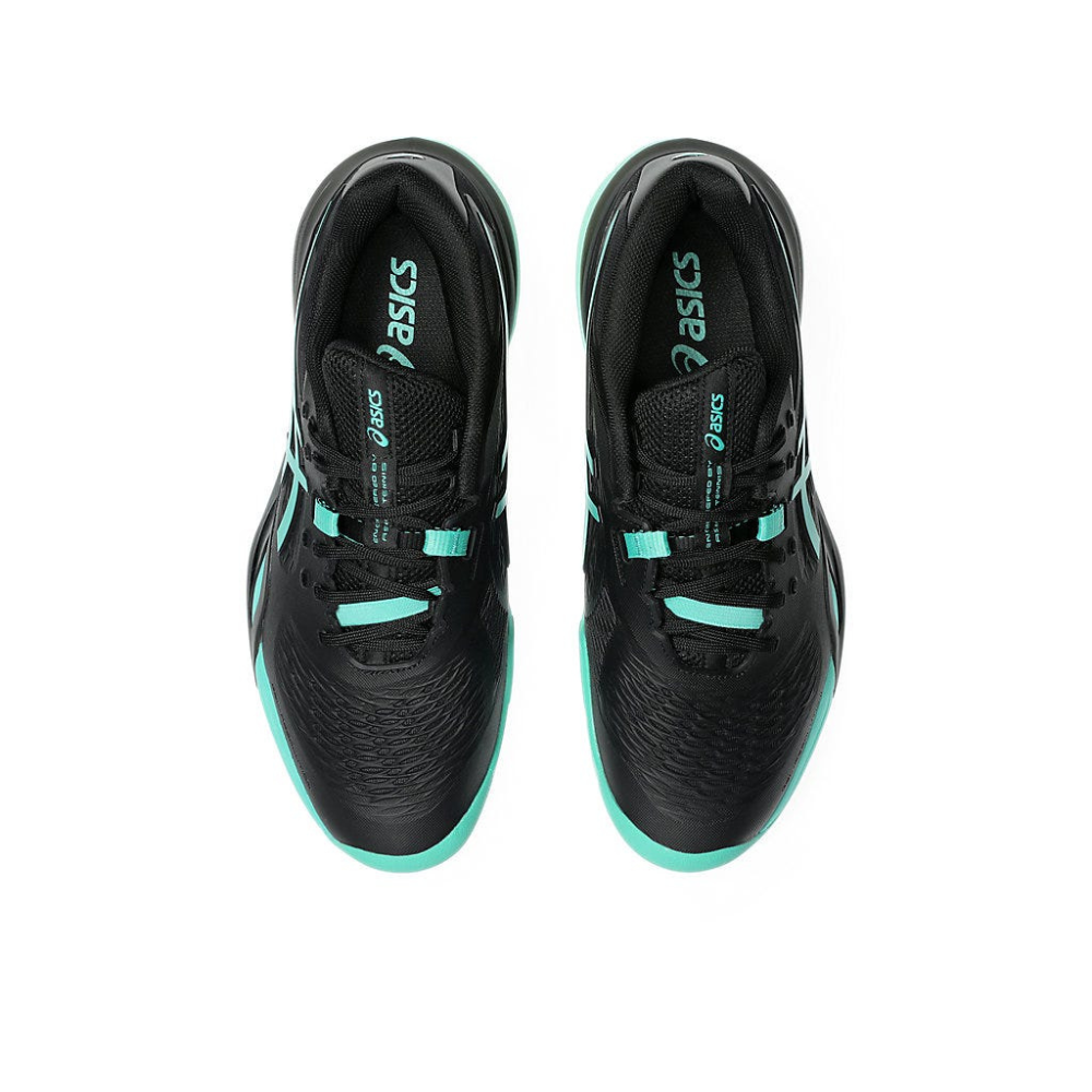 ASICS GEL Resolution X Men Shoe Black Aurora Green | Tennis Shoes