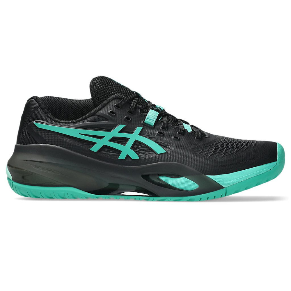 ASICS GEL Resolution X Men Shoe Black Aurora Green | Tennis Shoes