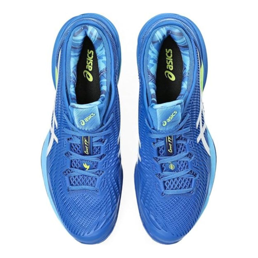 Asics Court FF 3 Novak Men's Shoe - Tuna Blue & White