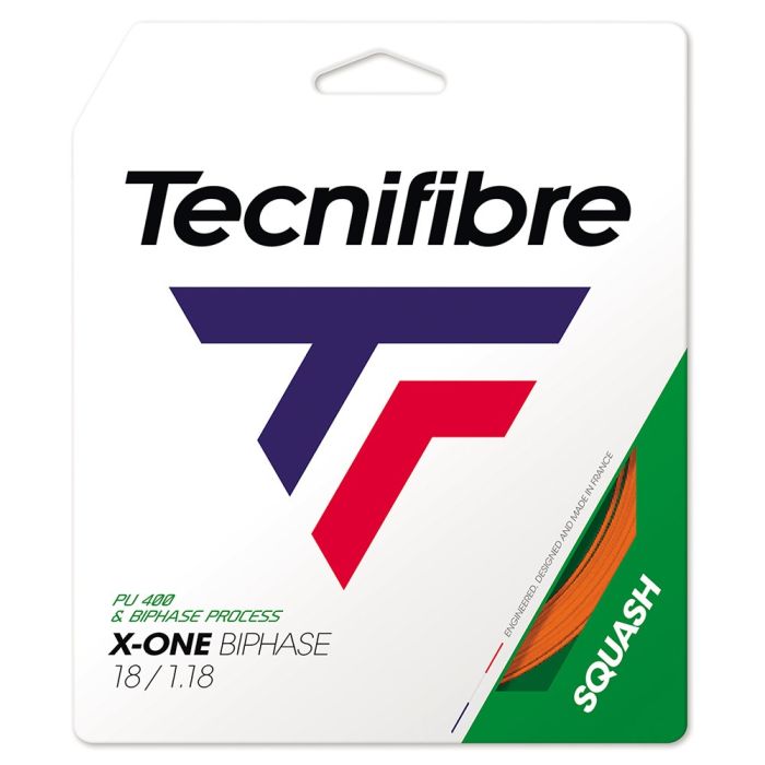 Tecnifibre X-One Biphase 18 Squash String Set - Orange
